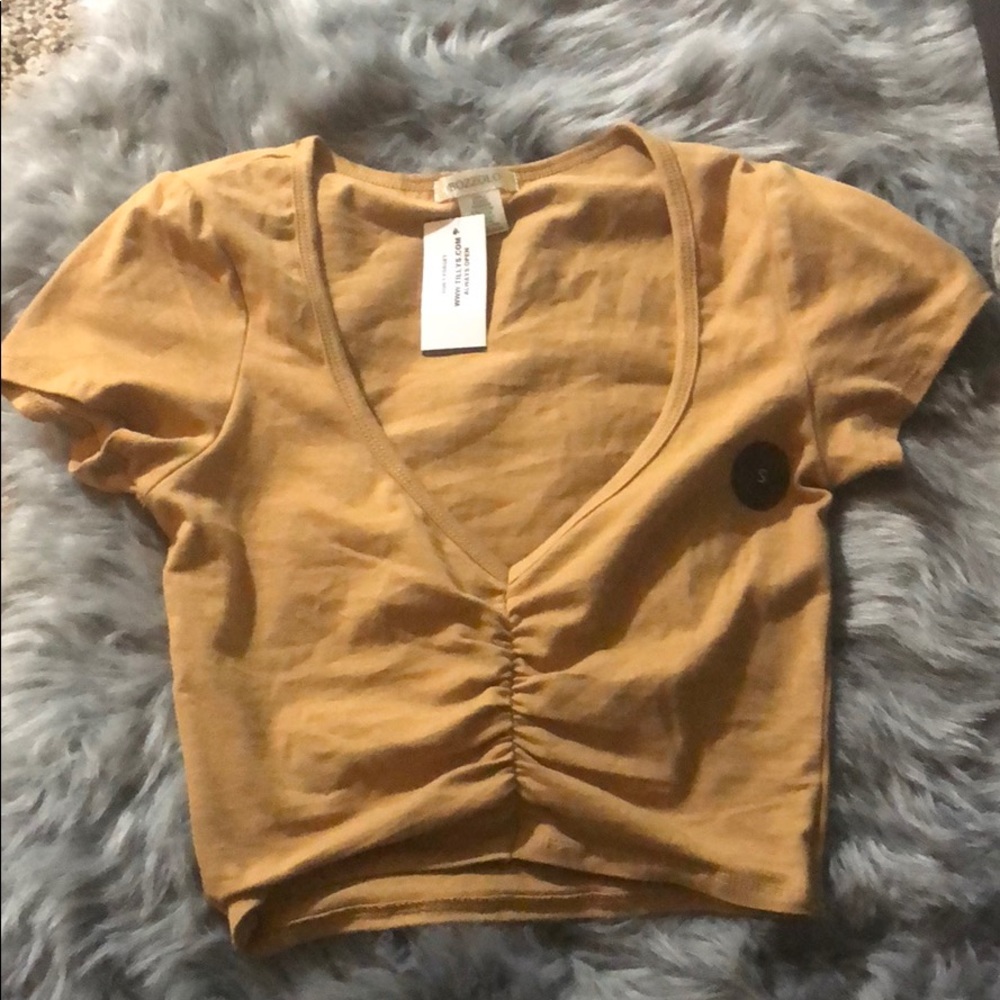 Mustard crop top